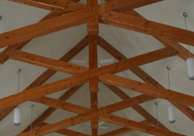 Ceiling King Post Scissors Truss System